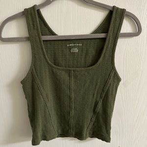 Cute ae green corset tank top